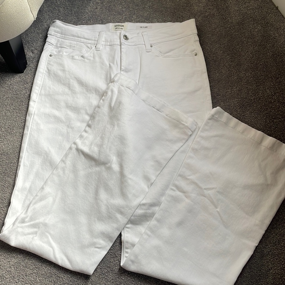 Kensie Jeans, The Flare, White, size: 8/29